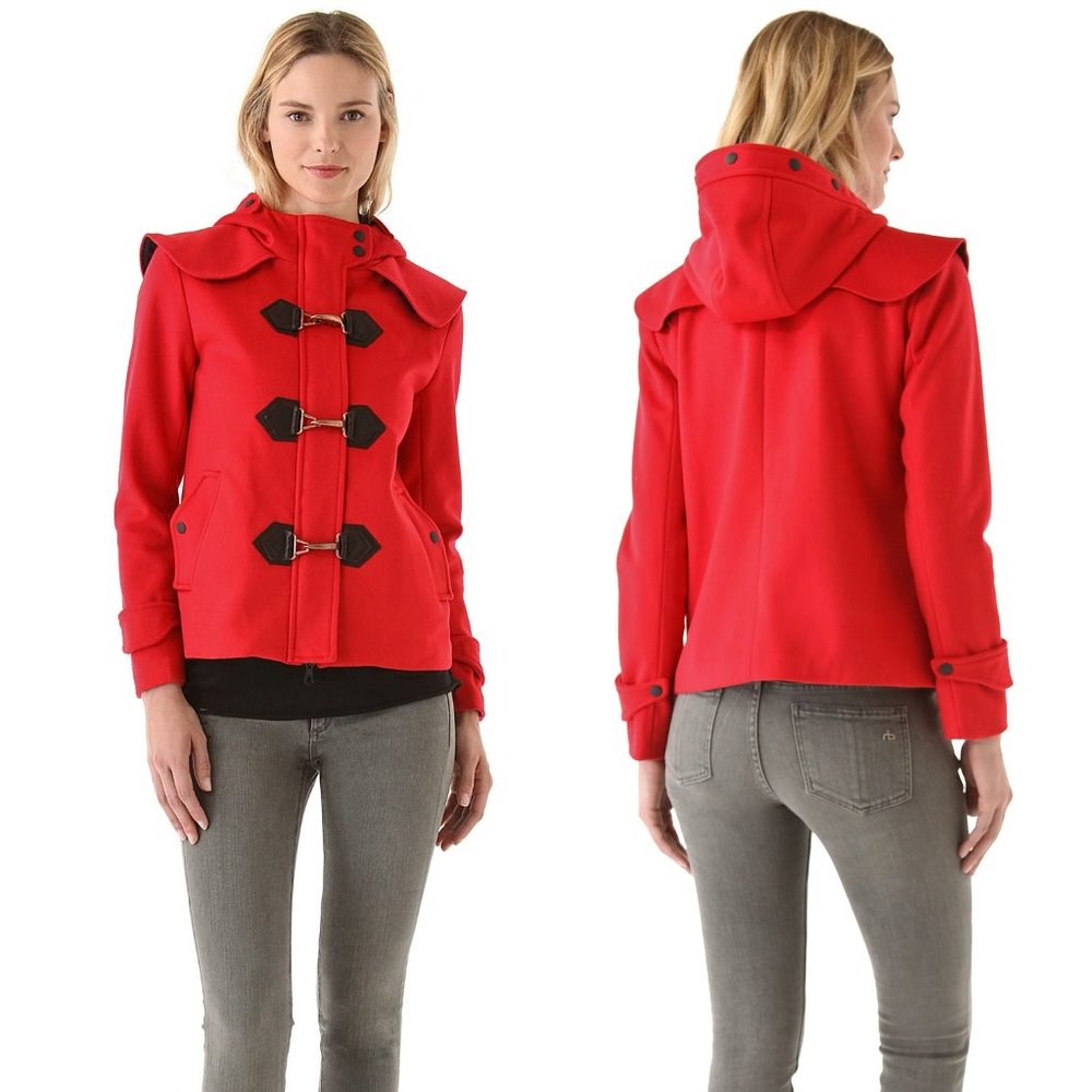 Rag & Bone wool cropped duffle coat